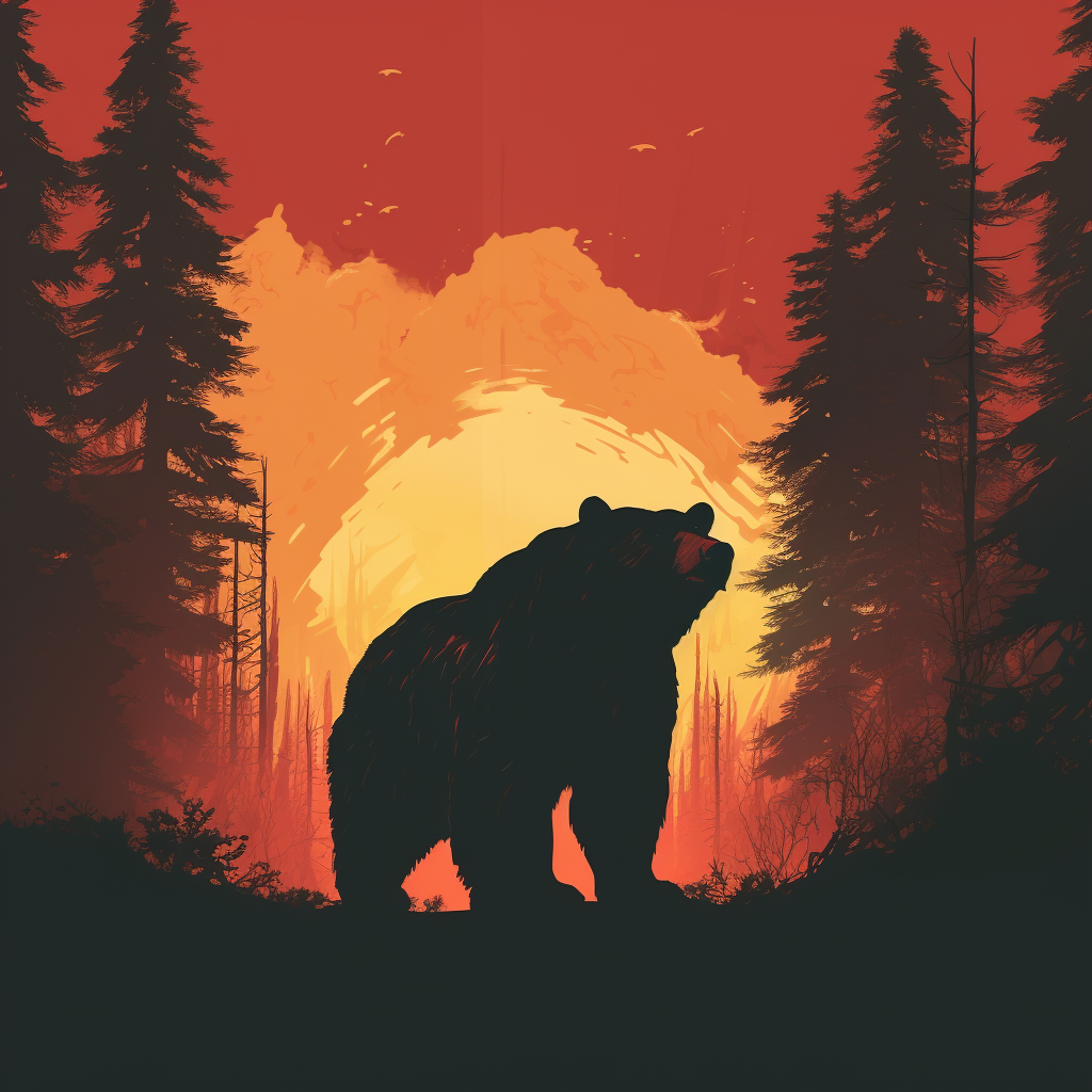 Silhouette of a bear