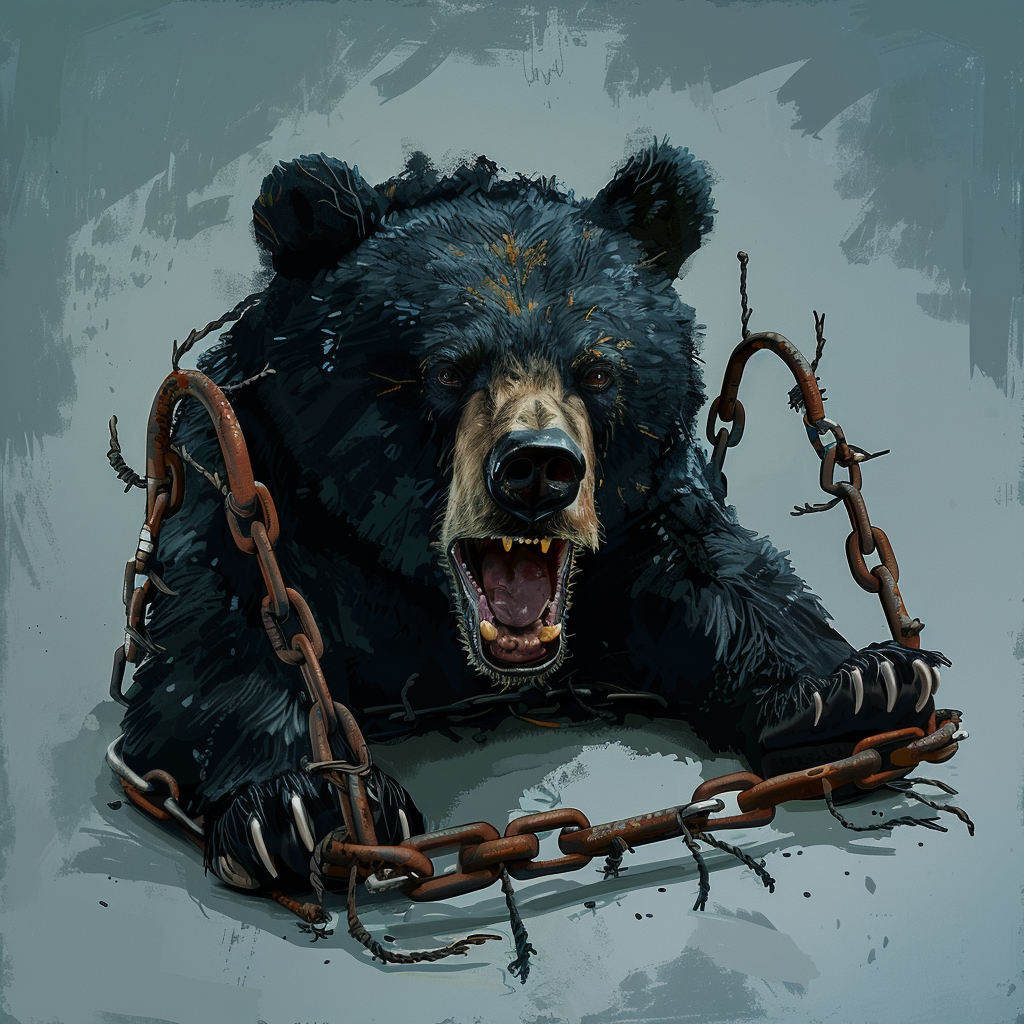 Bear trap digital art icon