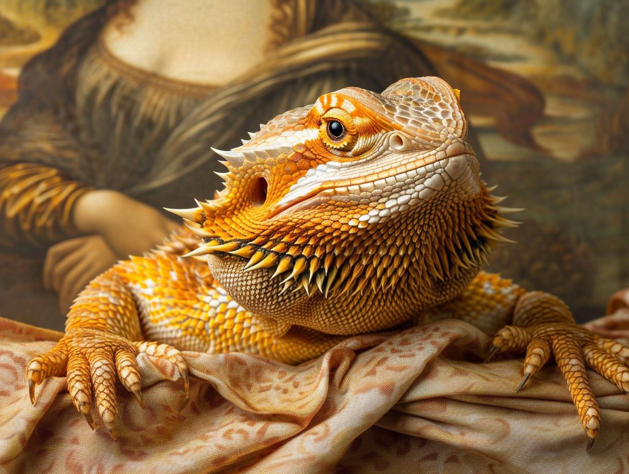 Bearded Dragon as Mona Lisa