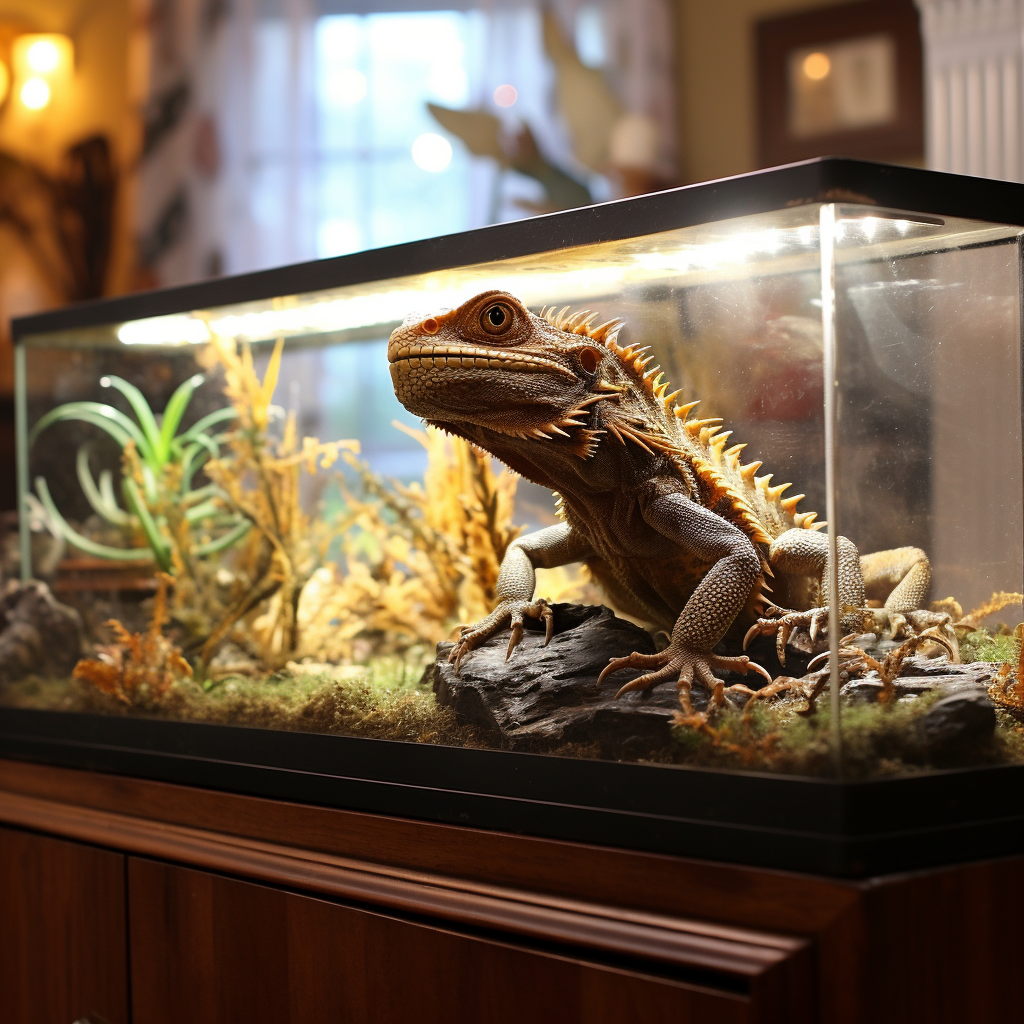 Spacious and Comfortable Bearded Dragon Tank