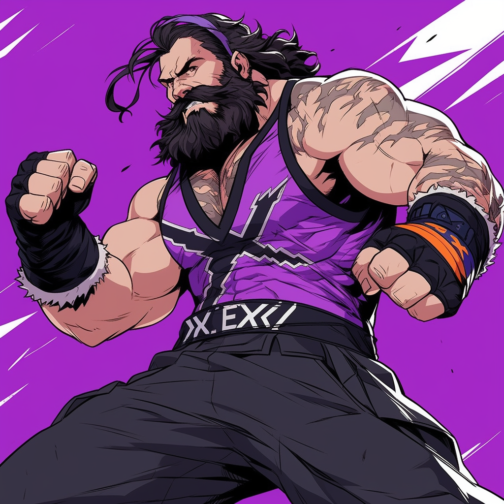 Bearded Wrestler in X-Men Attire