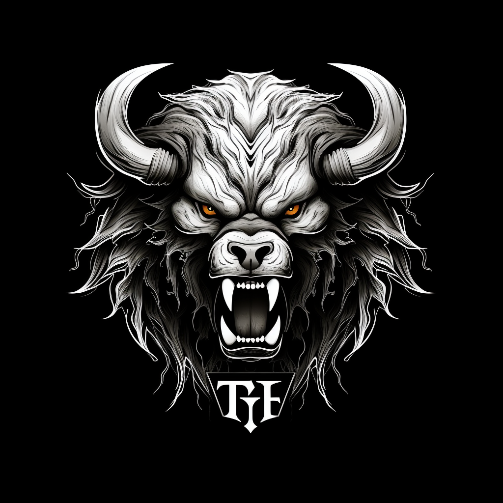 Black and white beast logo