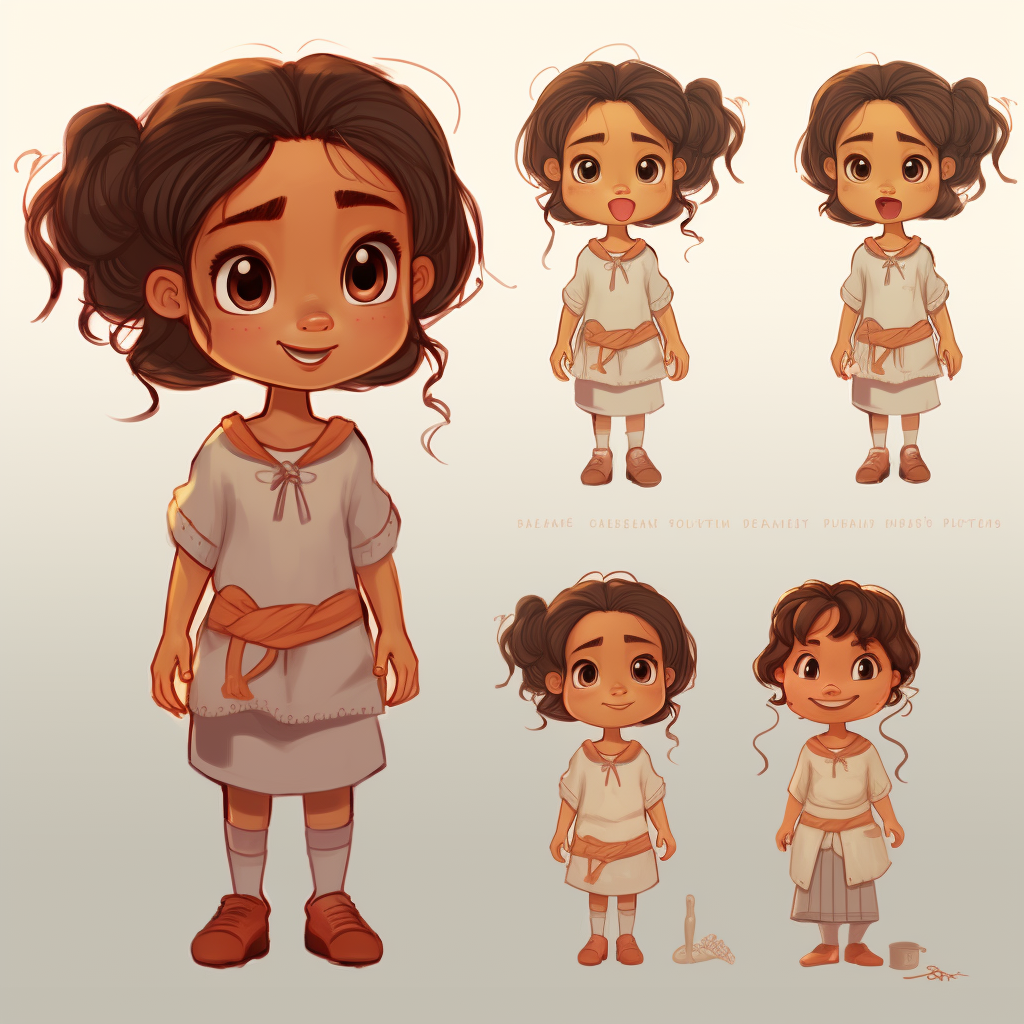 Animated character storyboard featuring Beáta Khasan