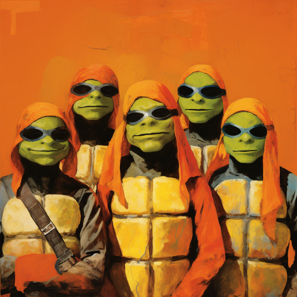 Beatles as the Ninja Turtles artwork