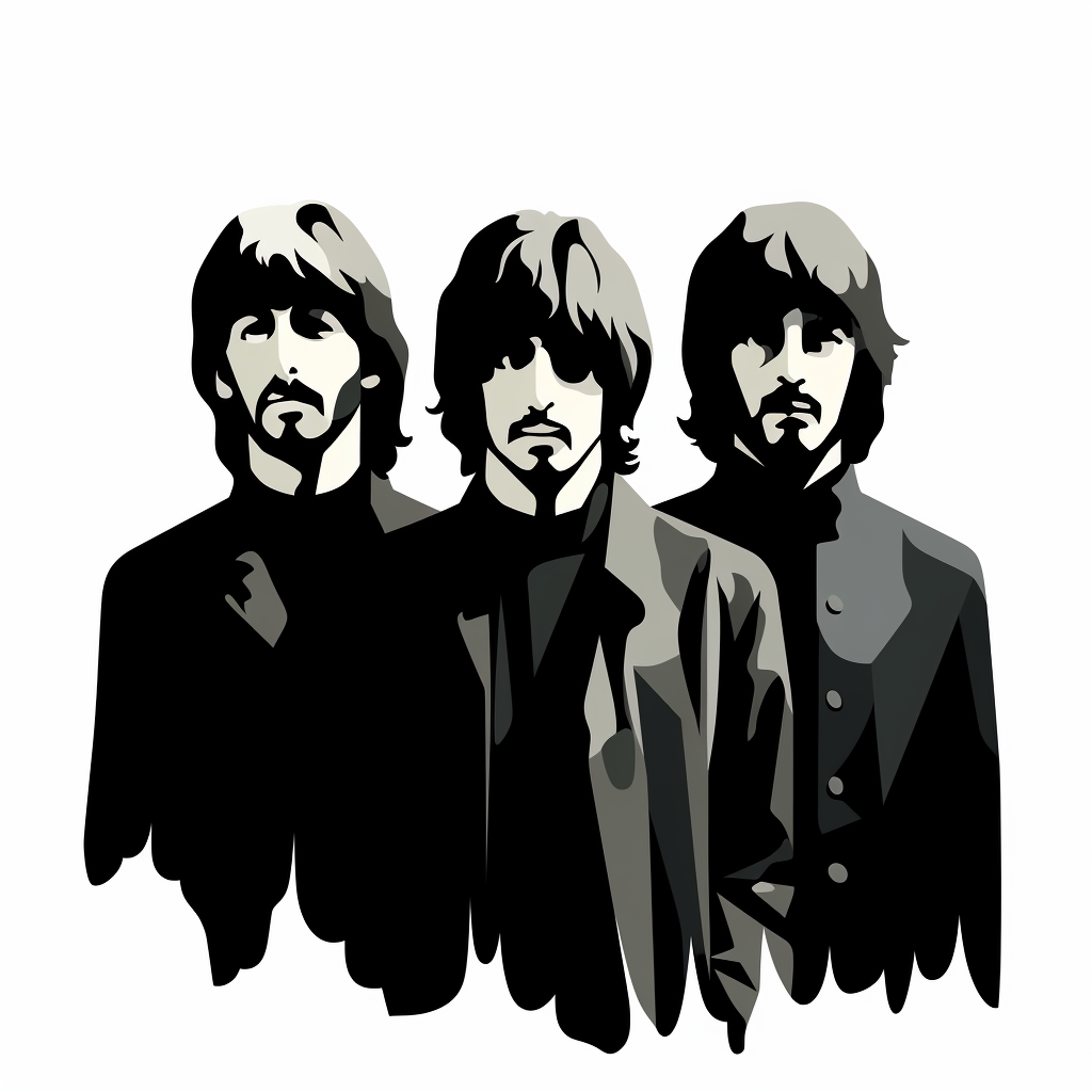 The Beatles simple illustration icon on white background