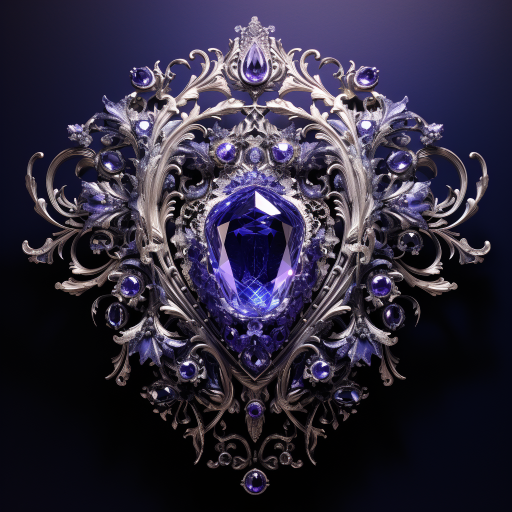 Shimmering blue tanzanite crystal