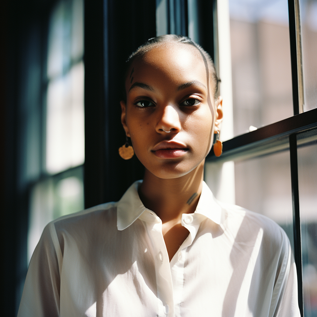 Portrait of Beautiful Black Girl