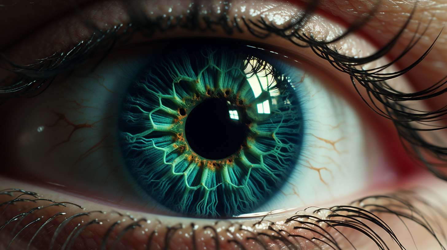 Stunning blue-green eye artwork