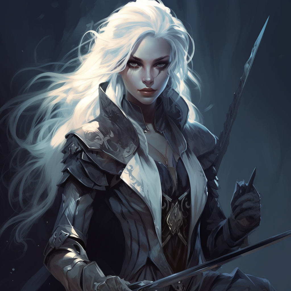 Drow Cleric with Longsword