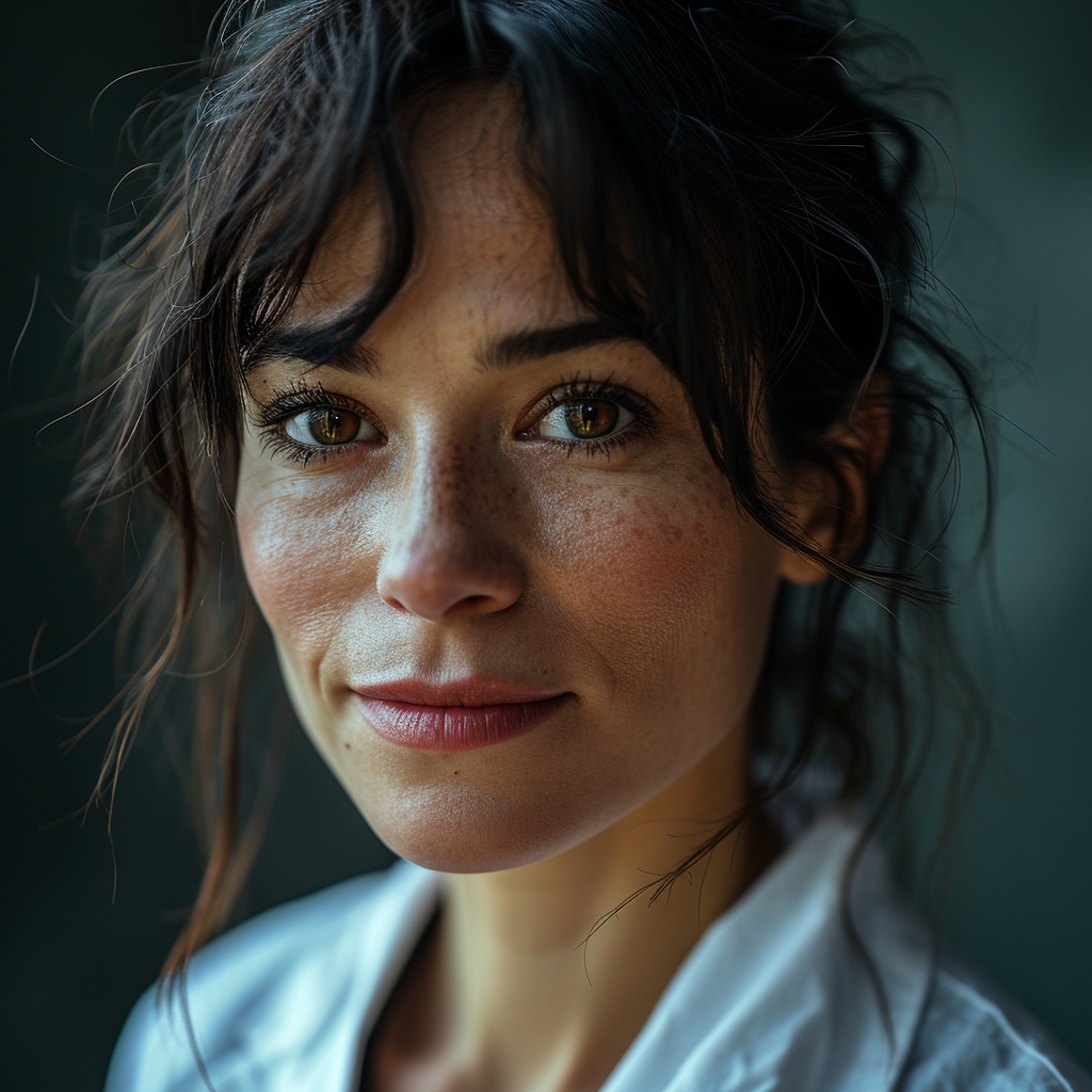 Female doctor with a beautiful smile in labcoat