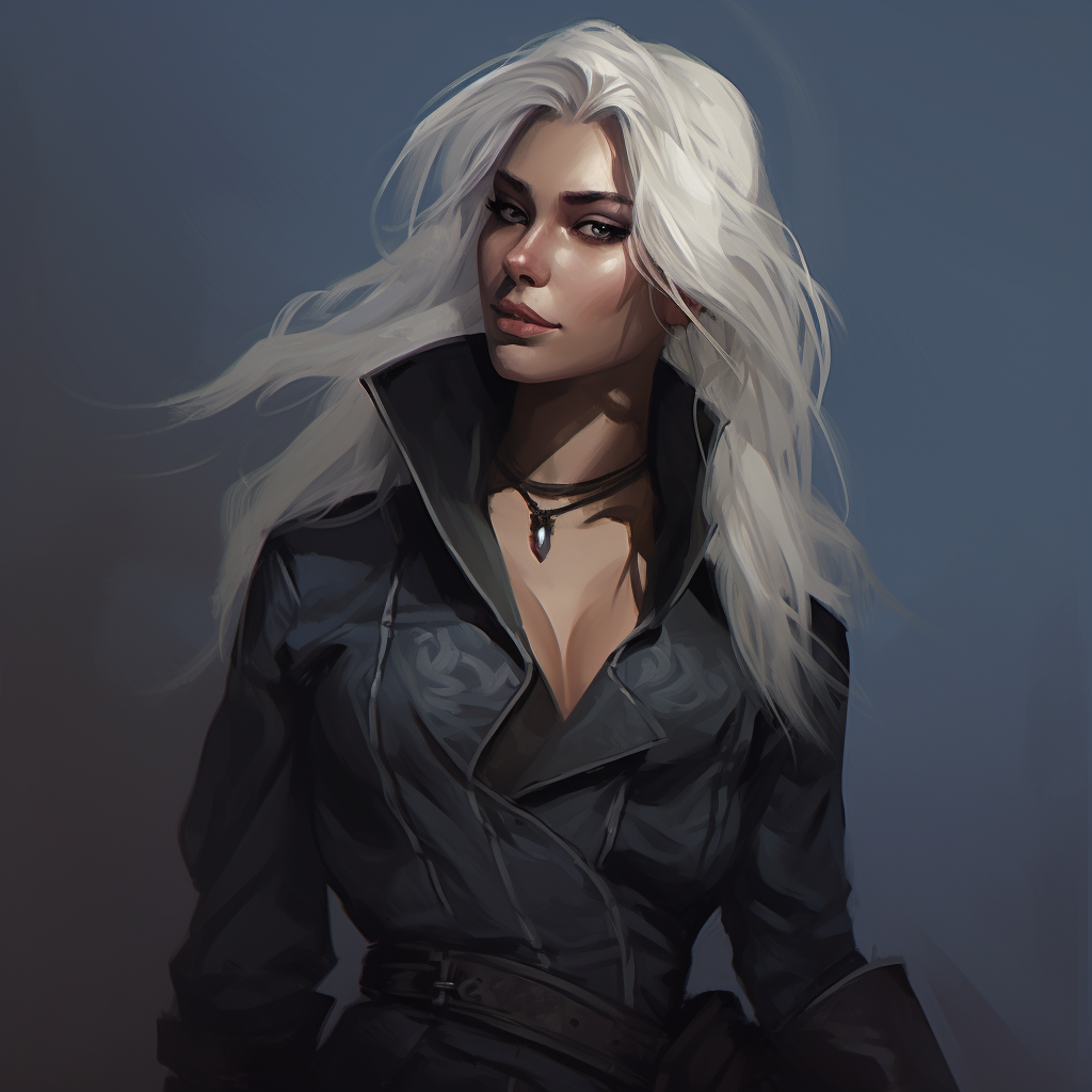 Beautiful Drow Woman in Modern Attire