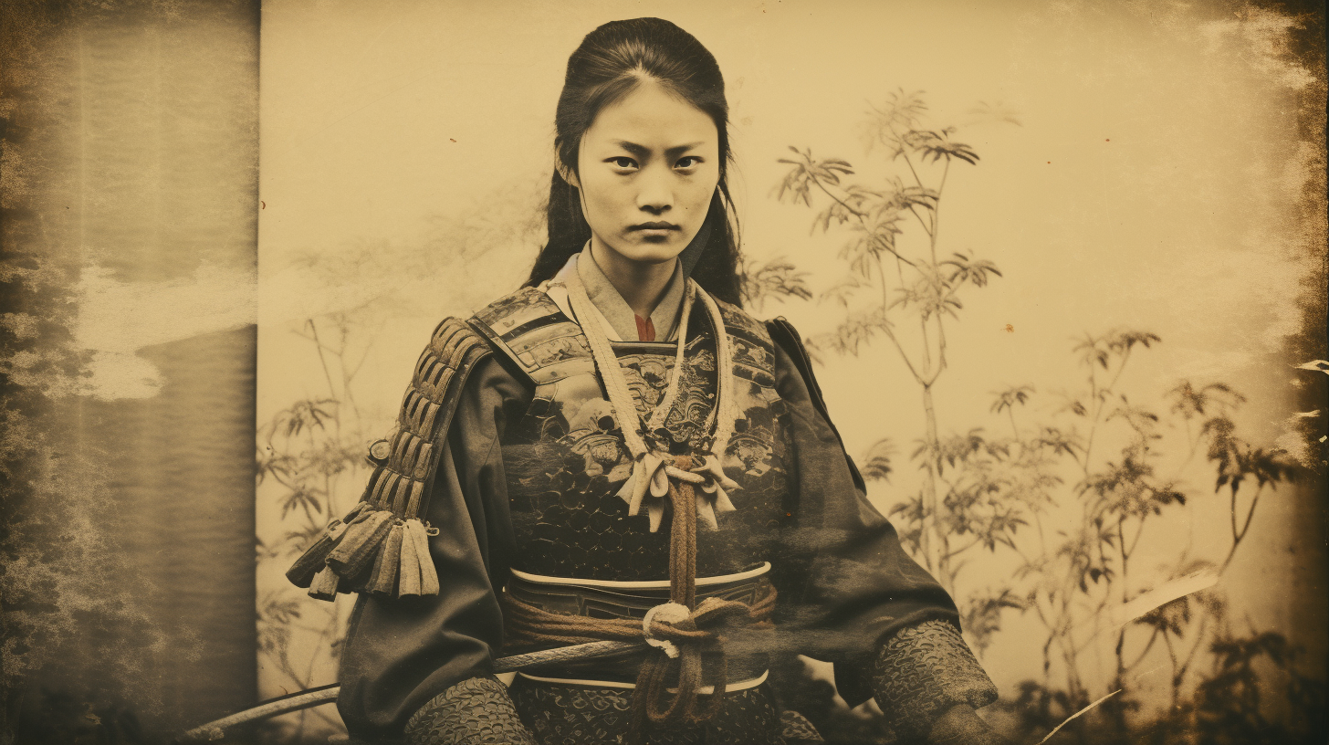 Beautiful Female Samurai Warrior in Japan