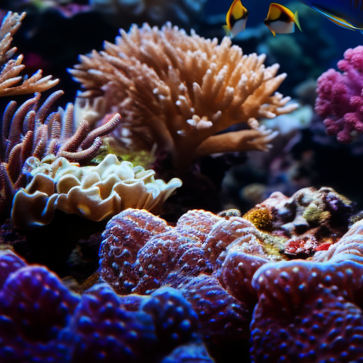 'Tropical fish swimming near coral reefs'