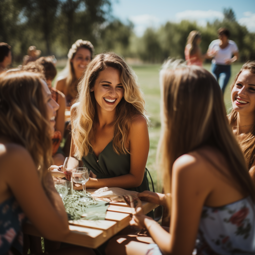 Beautiful and Happy Women and Handsome Men