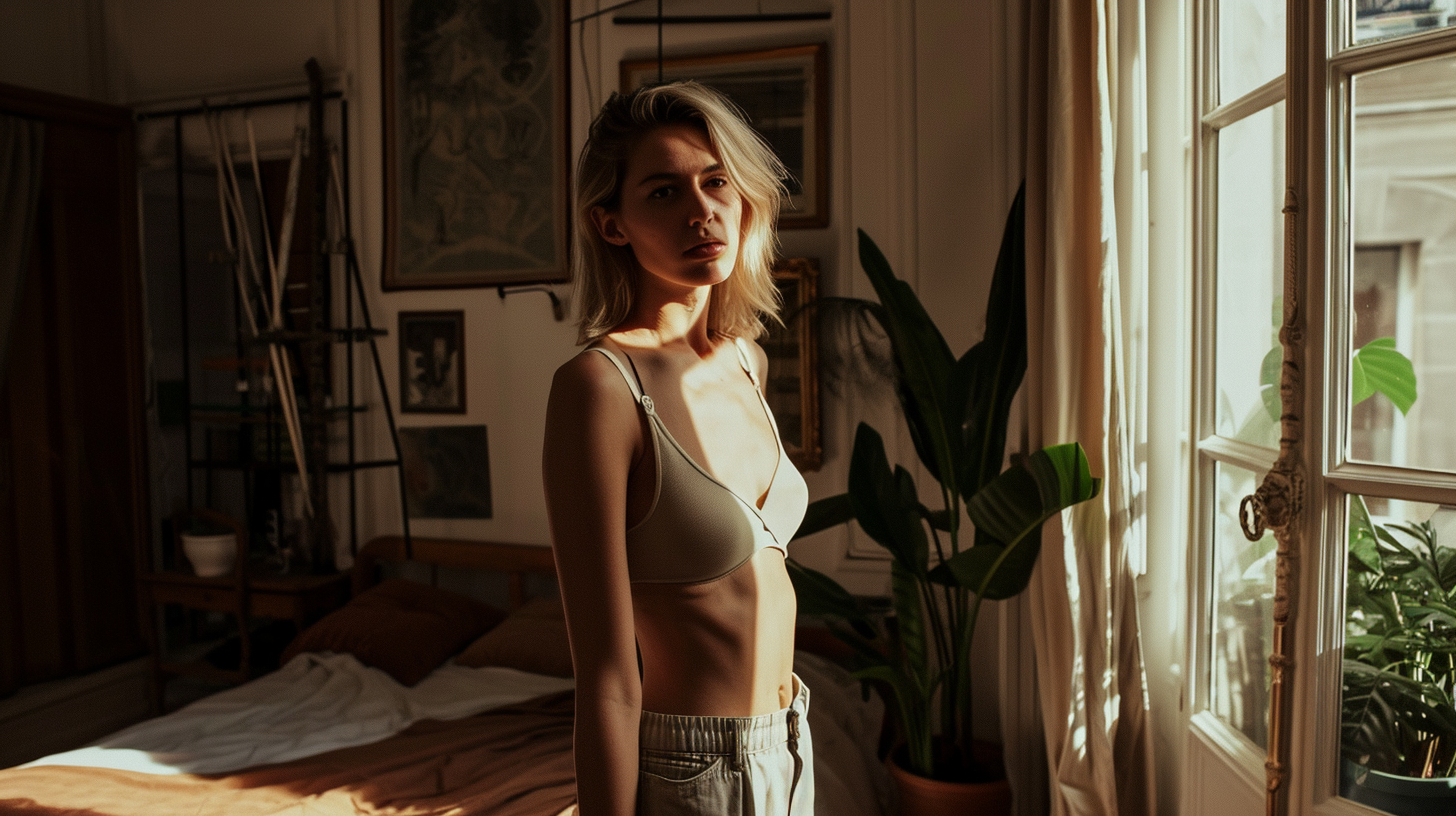 Beautiful woman with Marat Safin inspiration