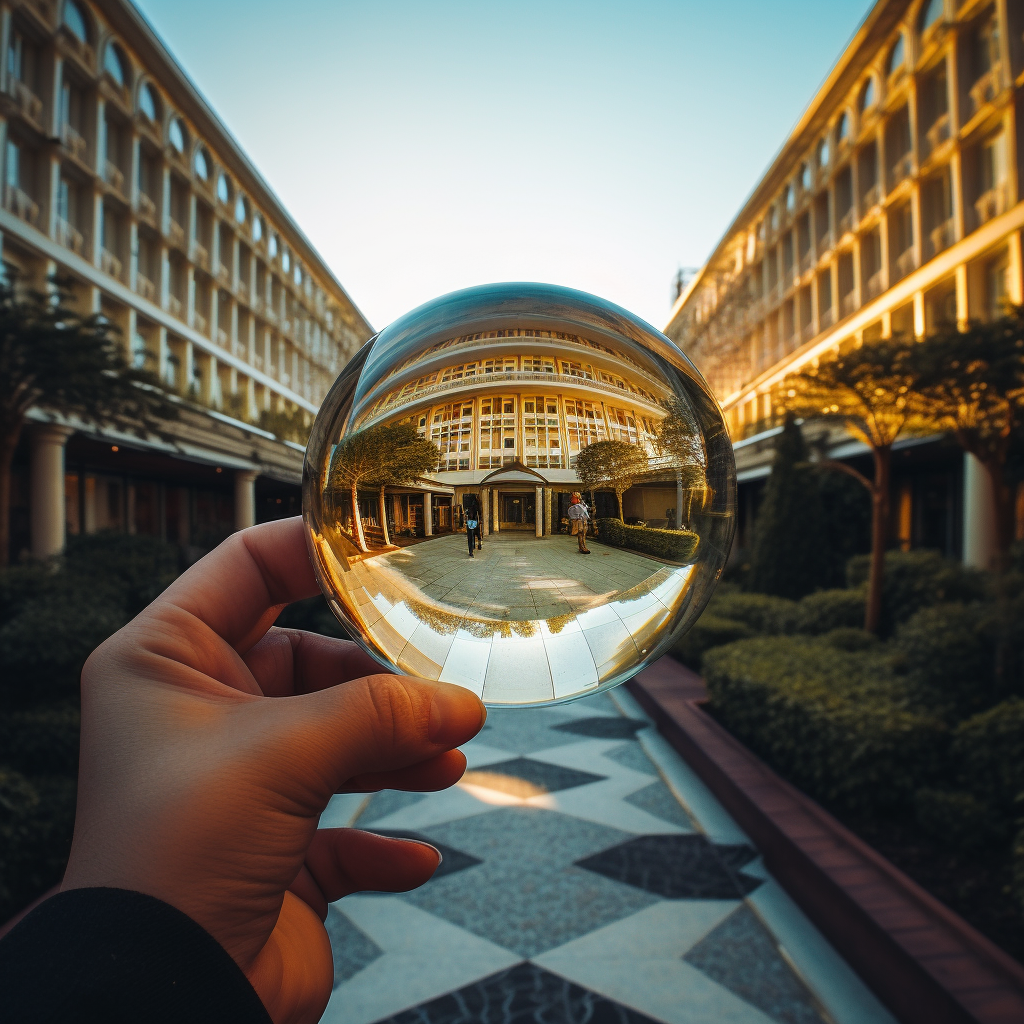 Stunning hotel captured through handheld lens