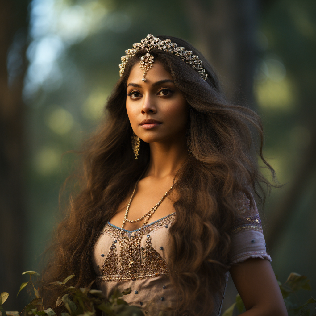 Gorgeous Indian Princess in Forest