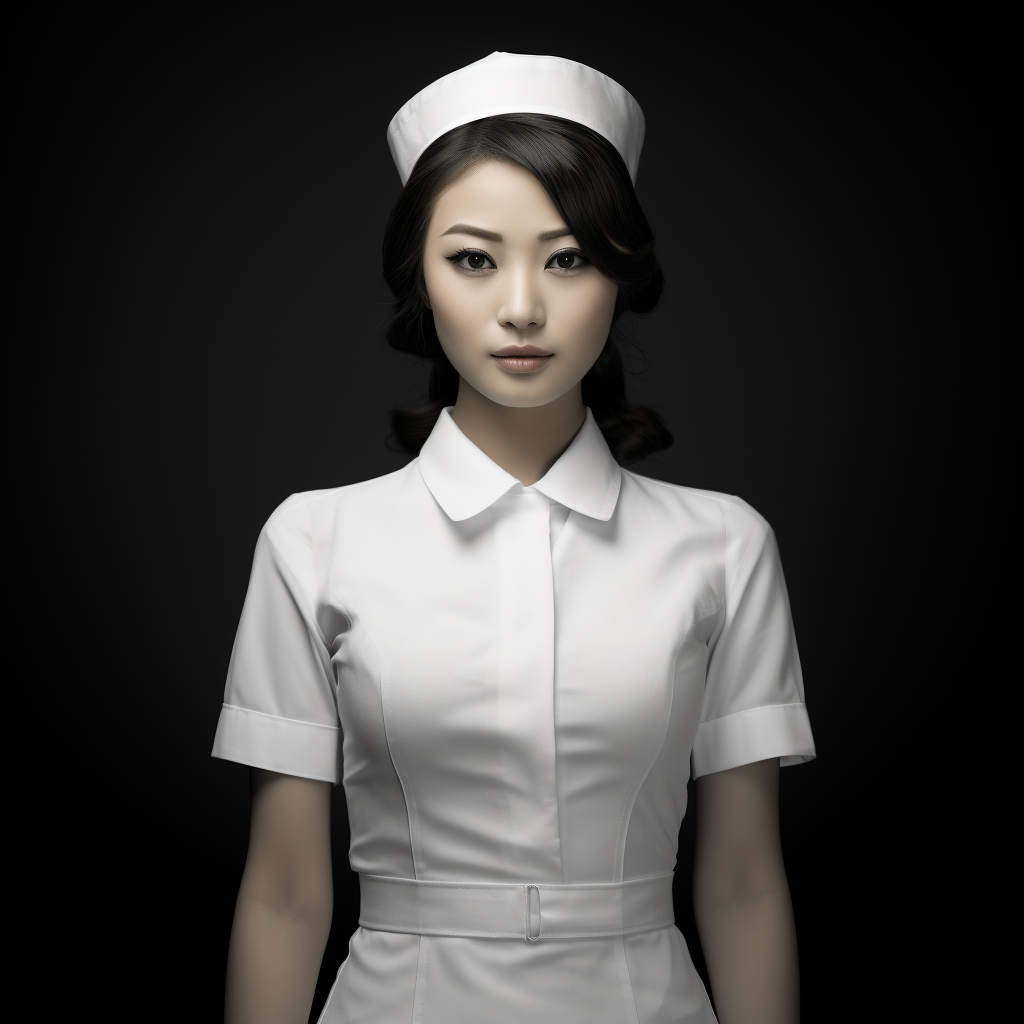 Japanese woman in nurse uniform