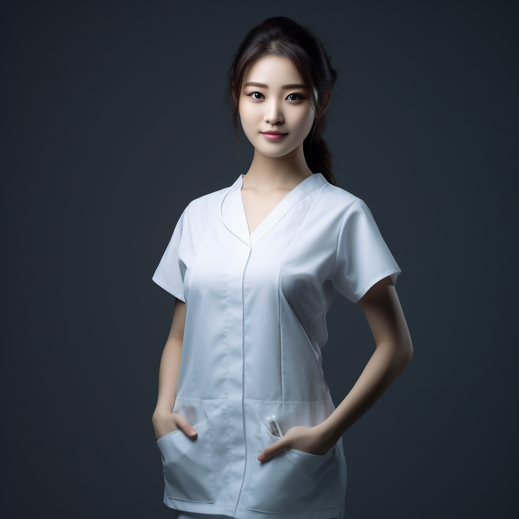 Japanese nurse in stunning uniform