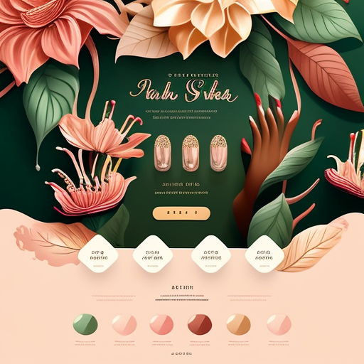 Nail salon landing page design