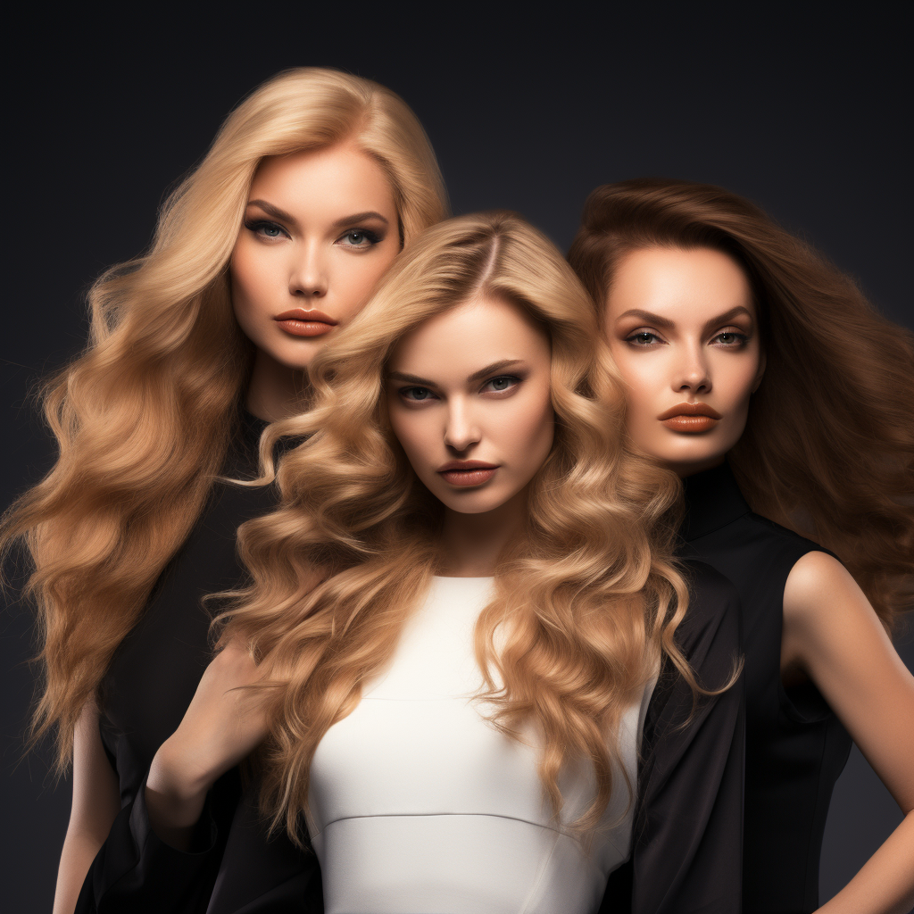 Stunning models showcasing luxurious hair