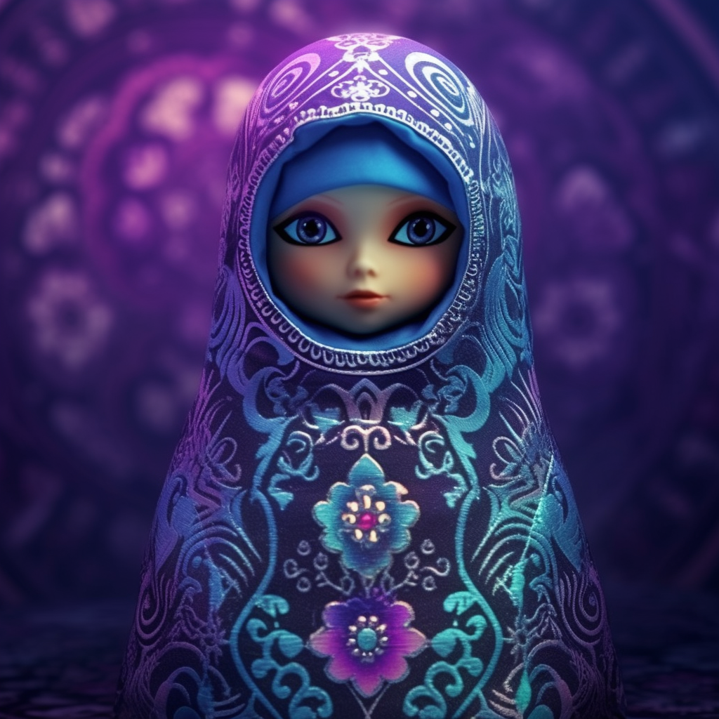 Beautiful Matryoshka Doll with Russian-Pakistani Fusion