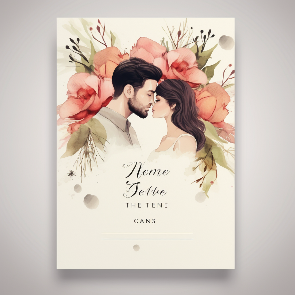 Beautiful modern wedding invitation card