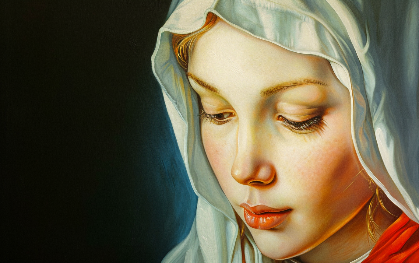 Beautiful Mother Mary, Realistic Image