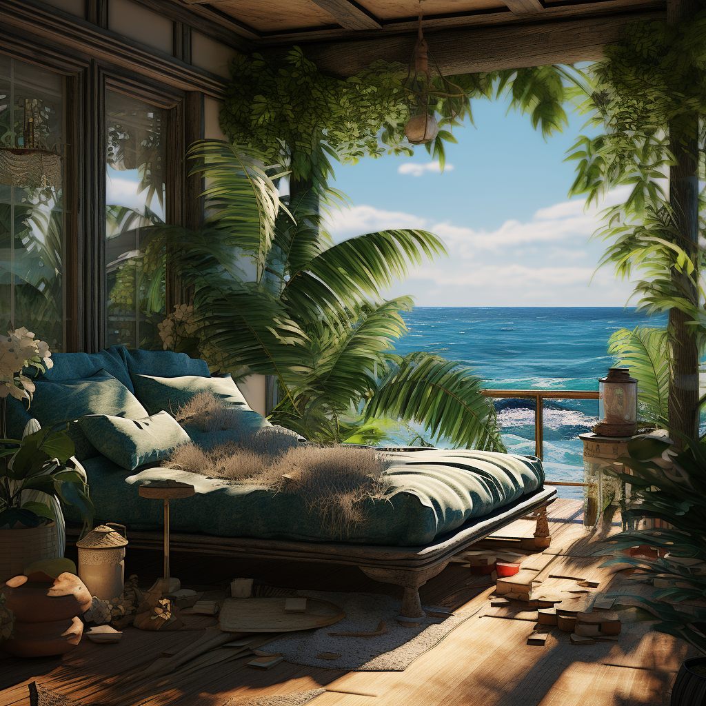 Beautiful tropical ocean relaxation scene