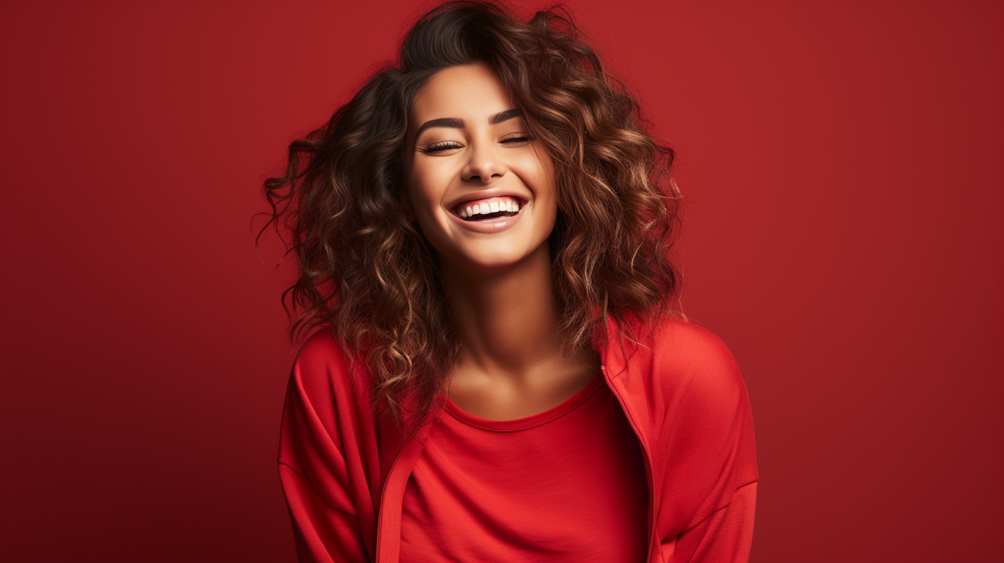 Smiling girl with coffee