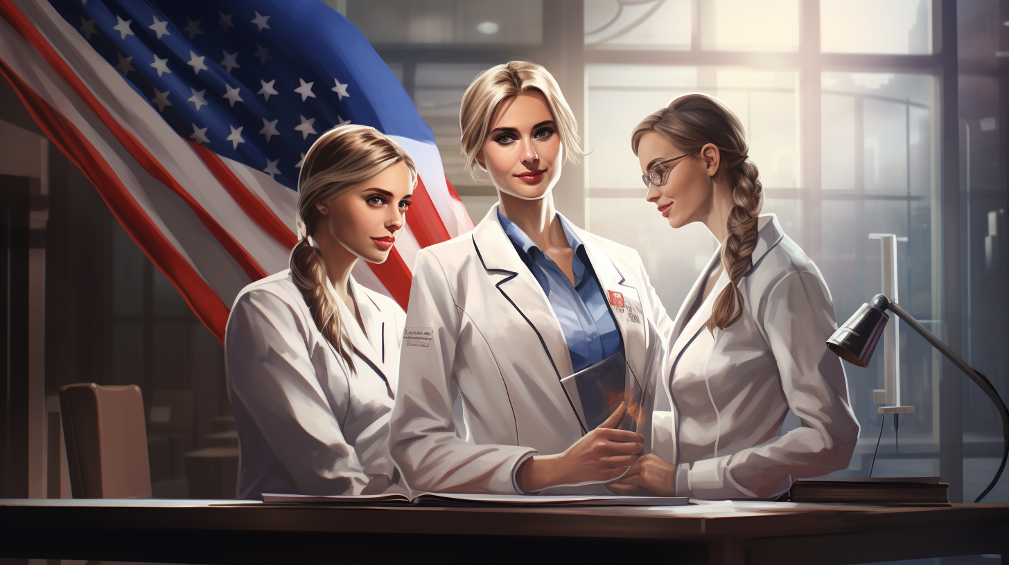 Three Czech and Latvian Female Scientists in Lab