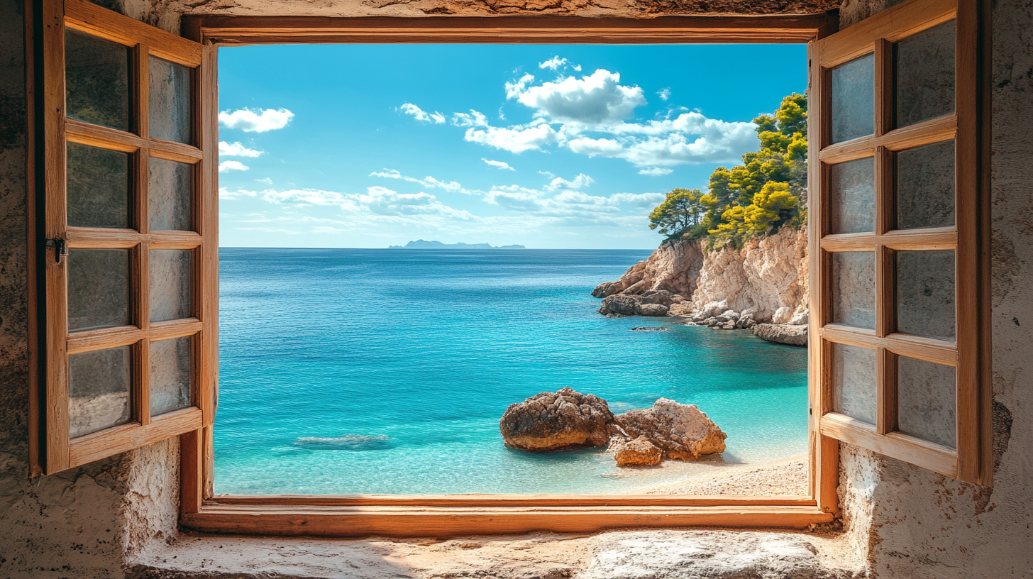 beautiful travel landscape frame view