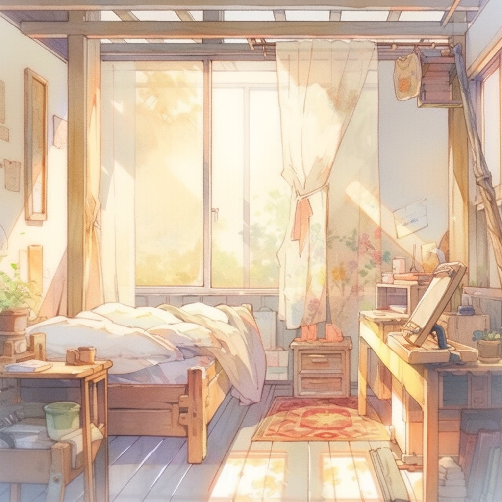 Simple Watercolor Room Design