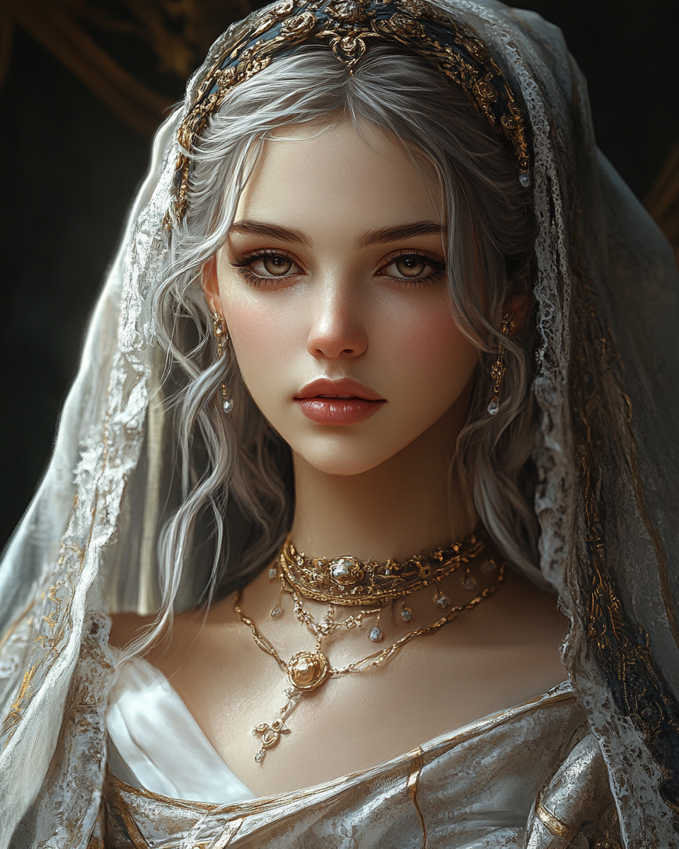 Elegant Fantasy Art Portrait Woman