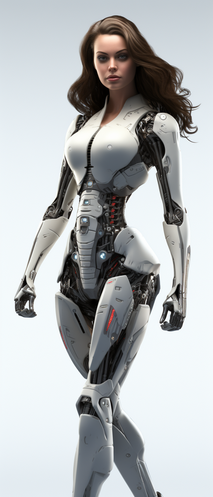 Robot Woman Standing Beautifully