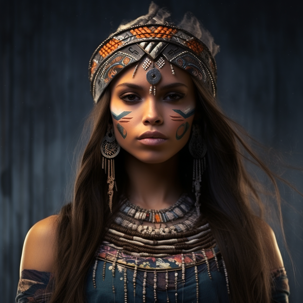 Beautiful woman in tribal attire