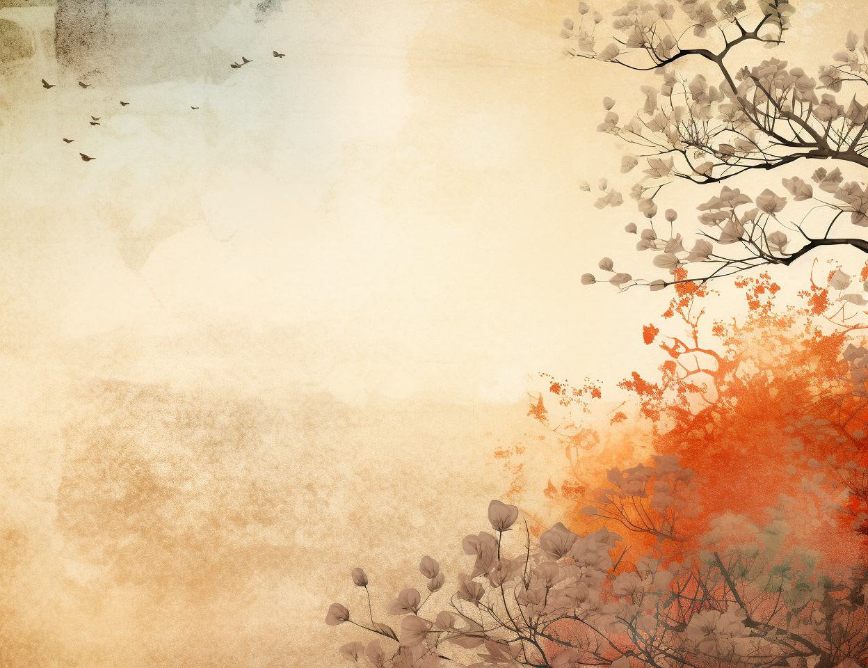 Gorgeous autumn journal page with digital art