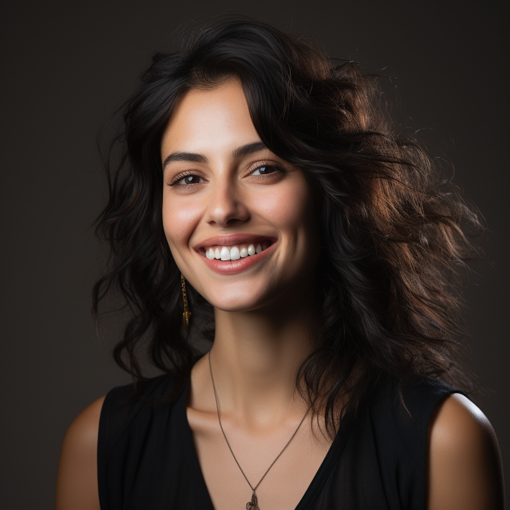 Spanish woman with captivating smile