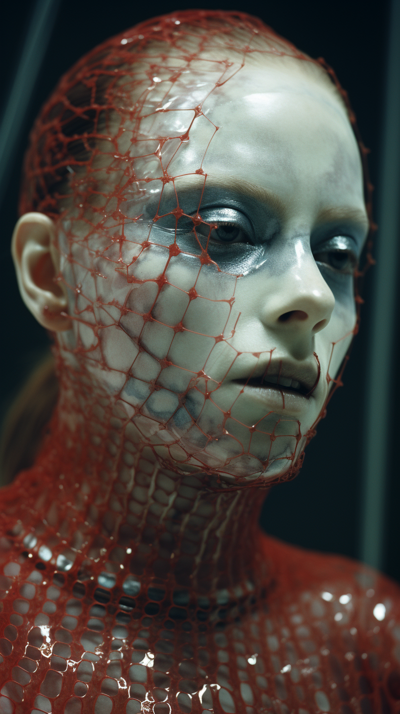 Beautiful Women's Skin in Strange Horror Film