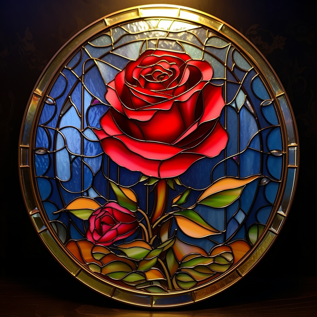 Illustration of Beauty and the Beast Rose