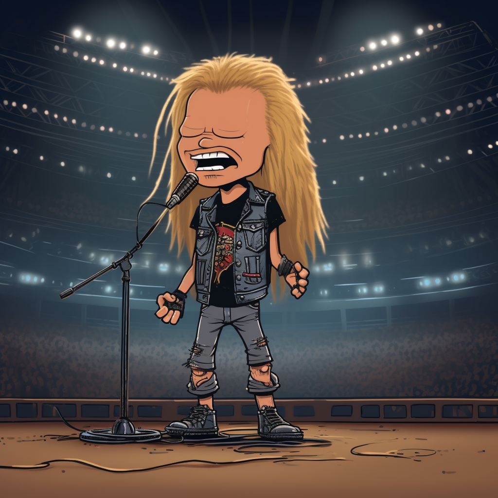 Beavis in Axel Rose costume