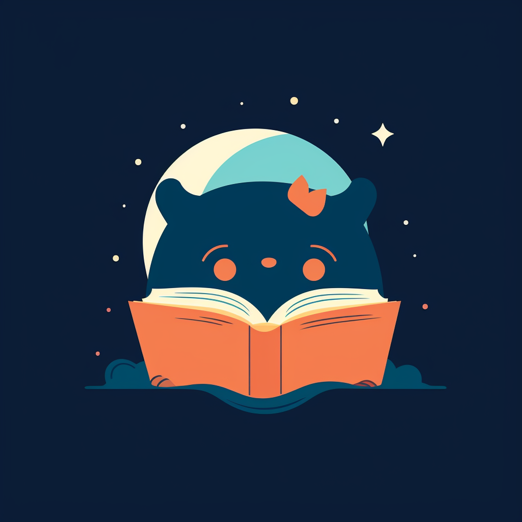 Simple bedtime story book logo