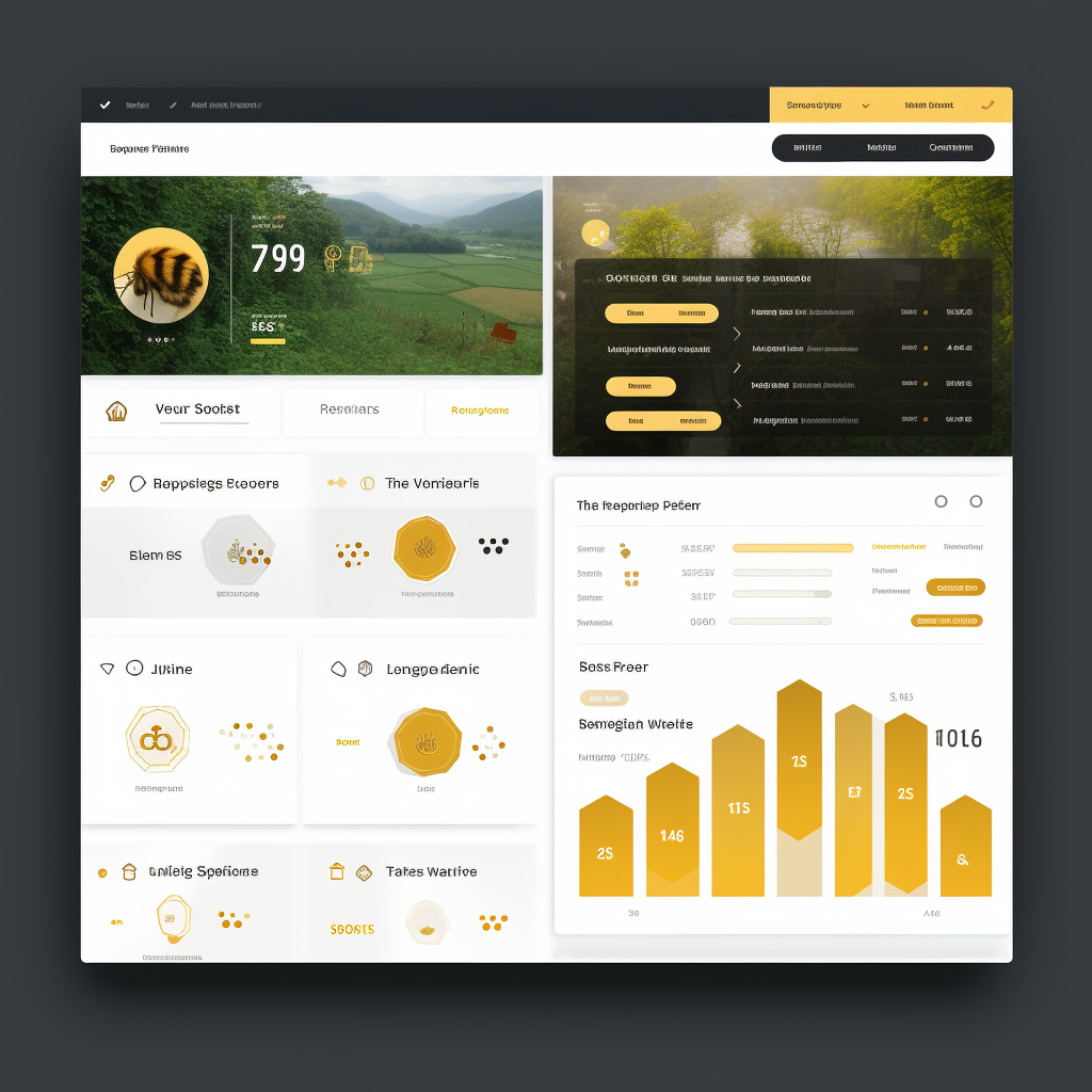 Beekeeping dashboard panel illustration