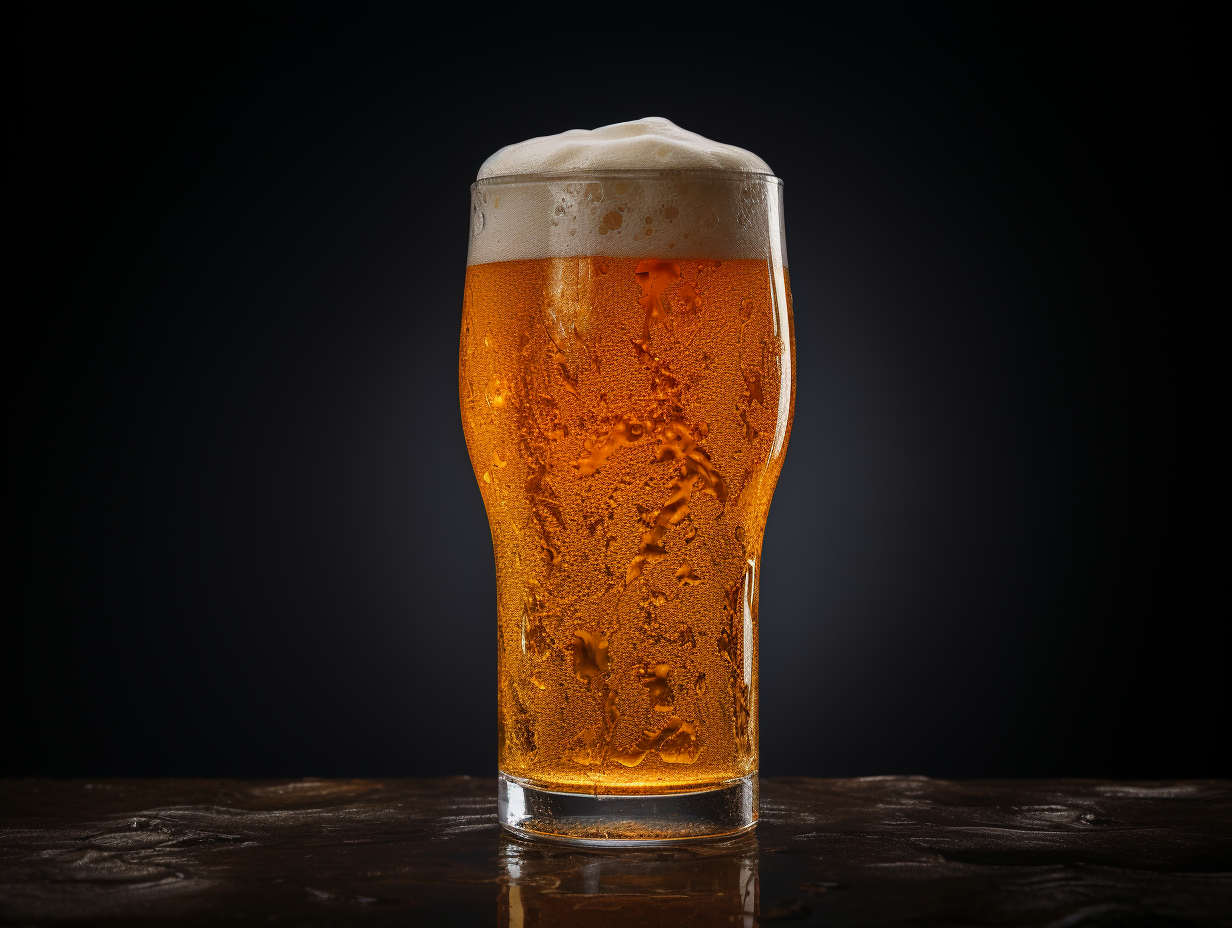 People's hands holding a beer glass