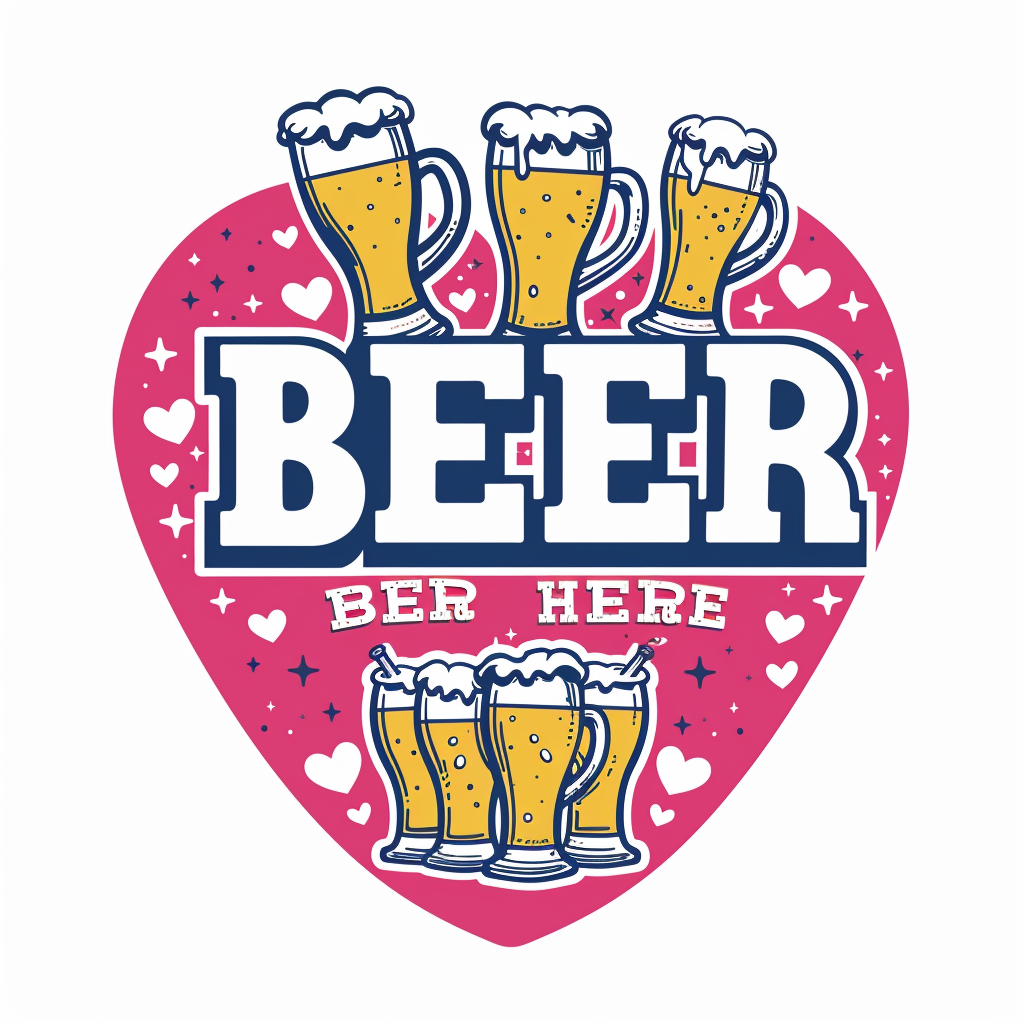 Beer Here Logo Hearts Beers