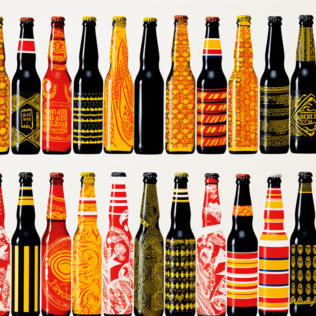 Festive Beer Popart Border Design