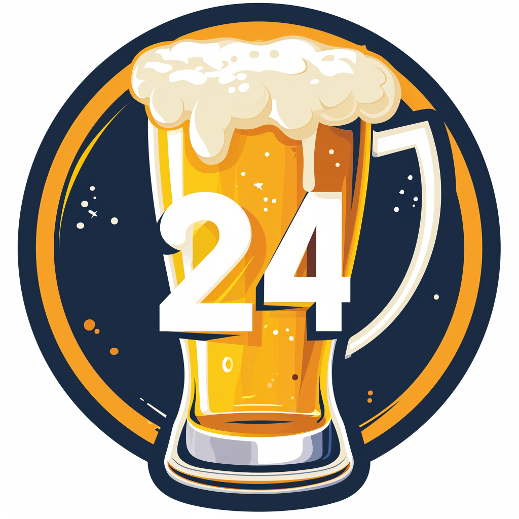 Beer Pub Crawl Logo with Number 24