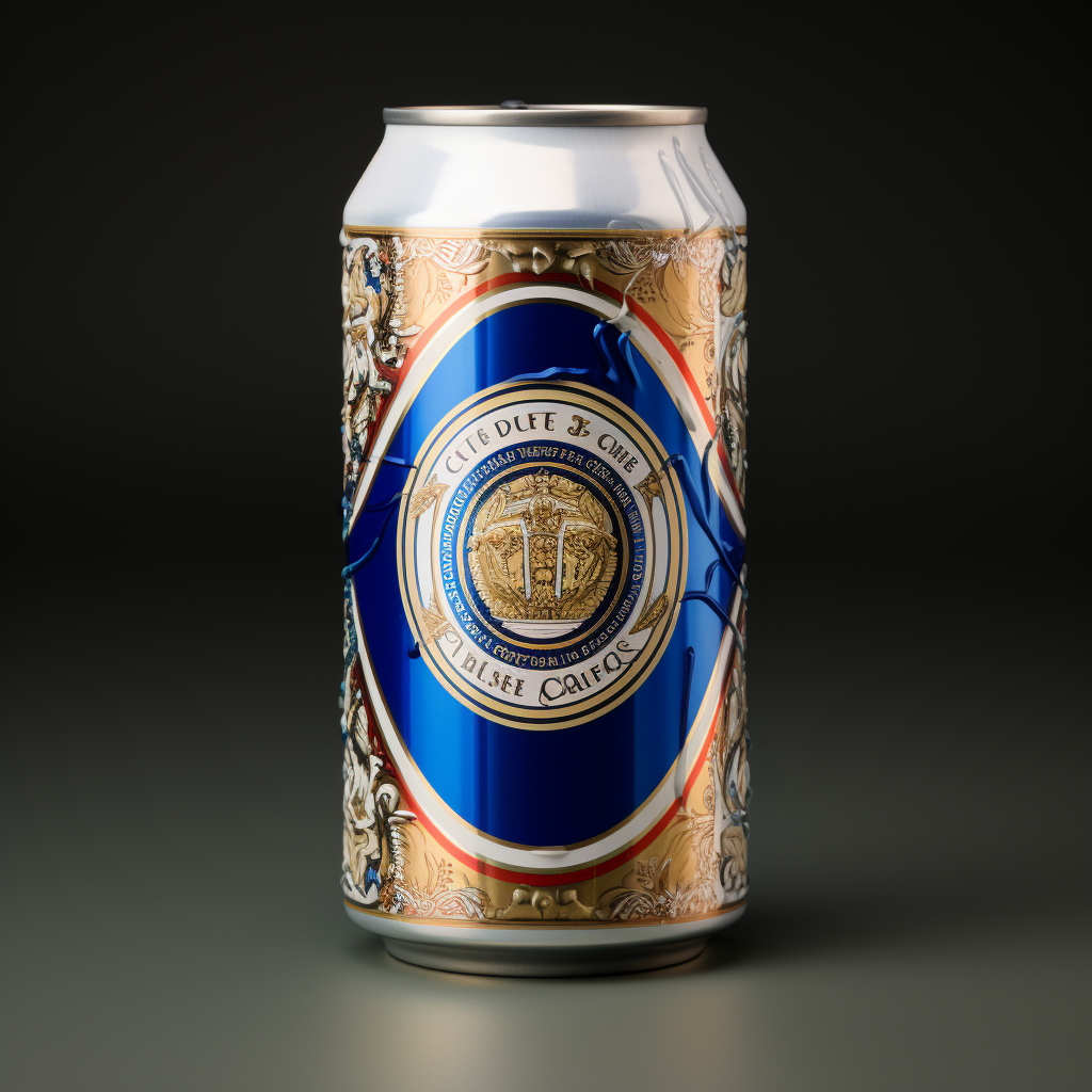 Three-sided beer can mockup