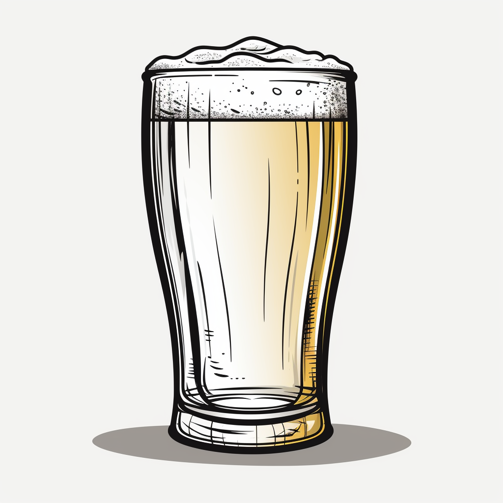 Simple drawing of a beer