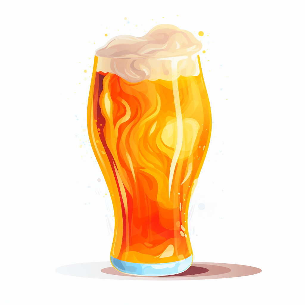 Beer Glass with Foam Illustration